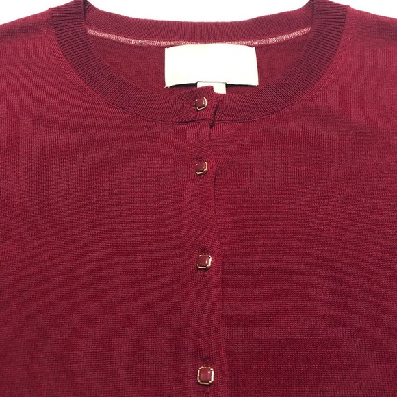 BANANA REPUBLIC | Red Cardigan 100% Merino Wool PS - Picture 5 of 15